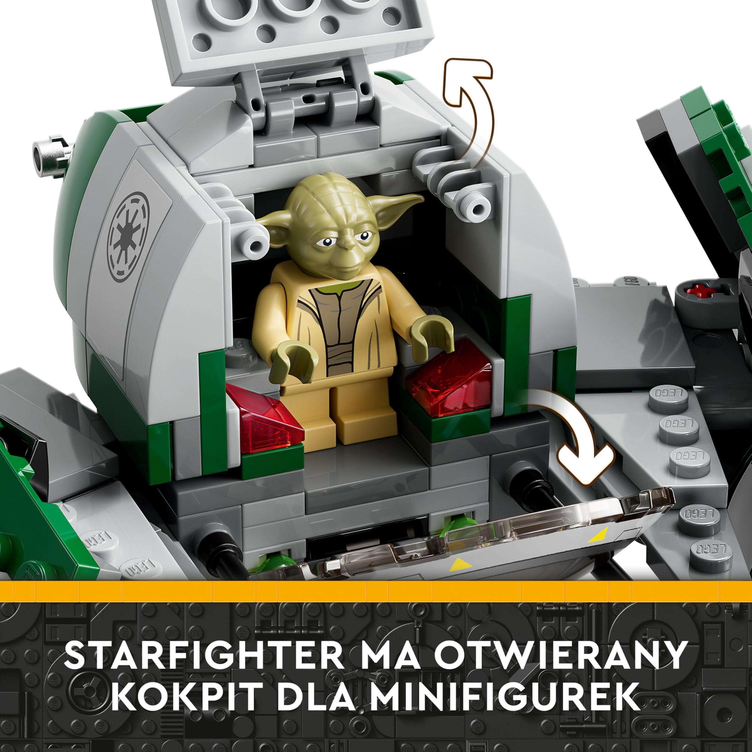 LEGO 75360 Star Wars Jedi Starfighter Yody, zabawka